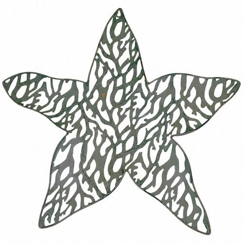 Large metal starfish wall - large,