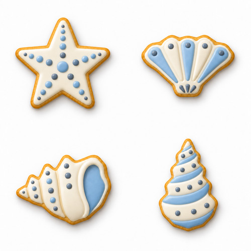 Seashell shore cookie cutters - seashell,