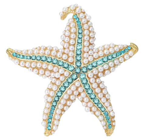 Large starfish rhinestone - starfish,